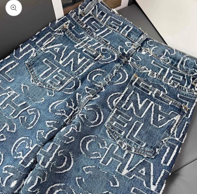 Blue Denim Logo Jeans size 38 Image 2