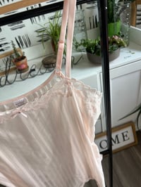 Image 2 of stripe pink lace cami