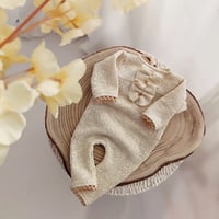 Image 1 of Newborn girls romper Amelie | beige