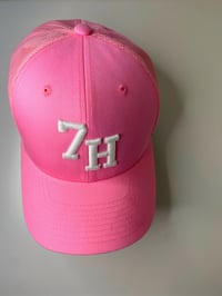 Pink & White 7H Trucker