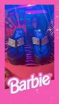 Image 3 of BARBIE BLACK WEDGE PLATFORM SHOES