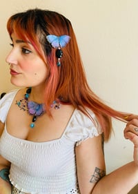 Image 5 of 💜🦋Morpho Butterfly🦋💜 Hairclip 
