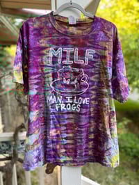 Image 1 of XL MILF Man I Love Frogs Tie Dye Shirt D9