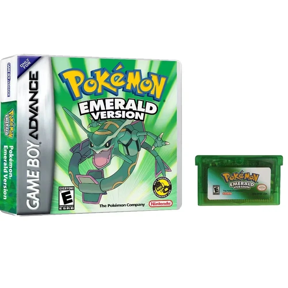 Image of 2024 Pokemon Series Emerald FireRed Leafgreen Ruby Sapphire 5 Versions GBA Game in Box for 32 Bit Vi