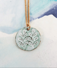 Image 1 of 830° Enamel Leaf Necklace