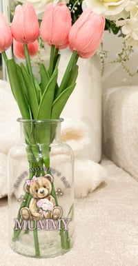 Image 2 of Faux Tulips & Vase