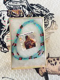 Turquoise Glass Bead Choker