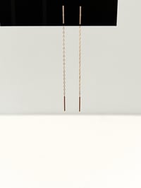 Image 2 of Threader Earrings, 1 cm T-Bar Stopper