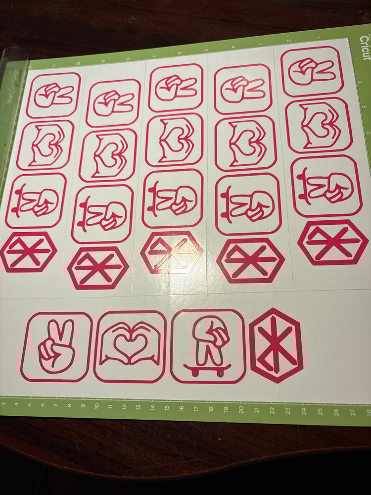 Peace Love Fingerboard bumper vinyls