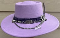 Image 1 of Lavender Bolero  Hat, Silver & Feather Band