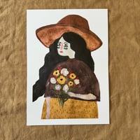 Image 1 of WATERCOLOUR FLOWER GIRL A3 PRINT
