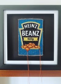 Image 2 of Free hand stitched Baked Beans artwork