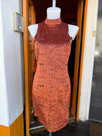 Image 1 of Rusty Orange Velvet Dress M
