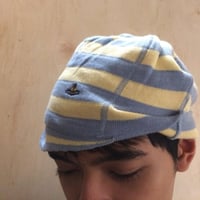 Image 3 of Vivienne Westwood 90s striped brimless hat