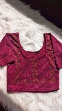 Image 1 of Heny_Premium Quality Stonework Stretchable Blouse 