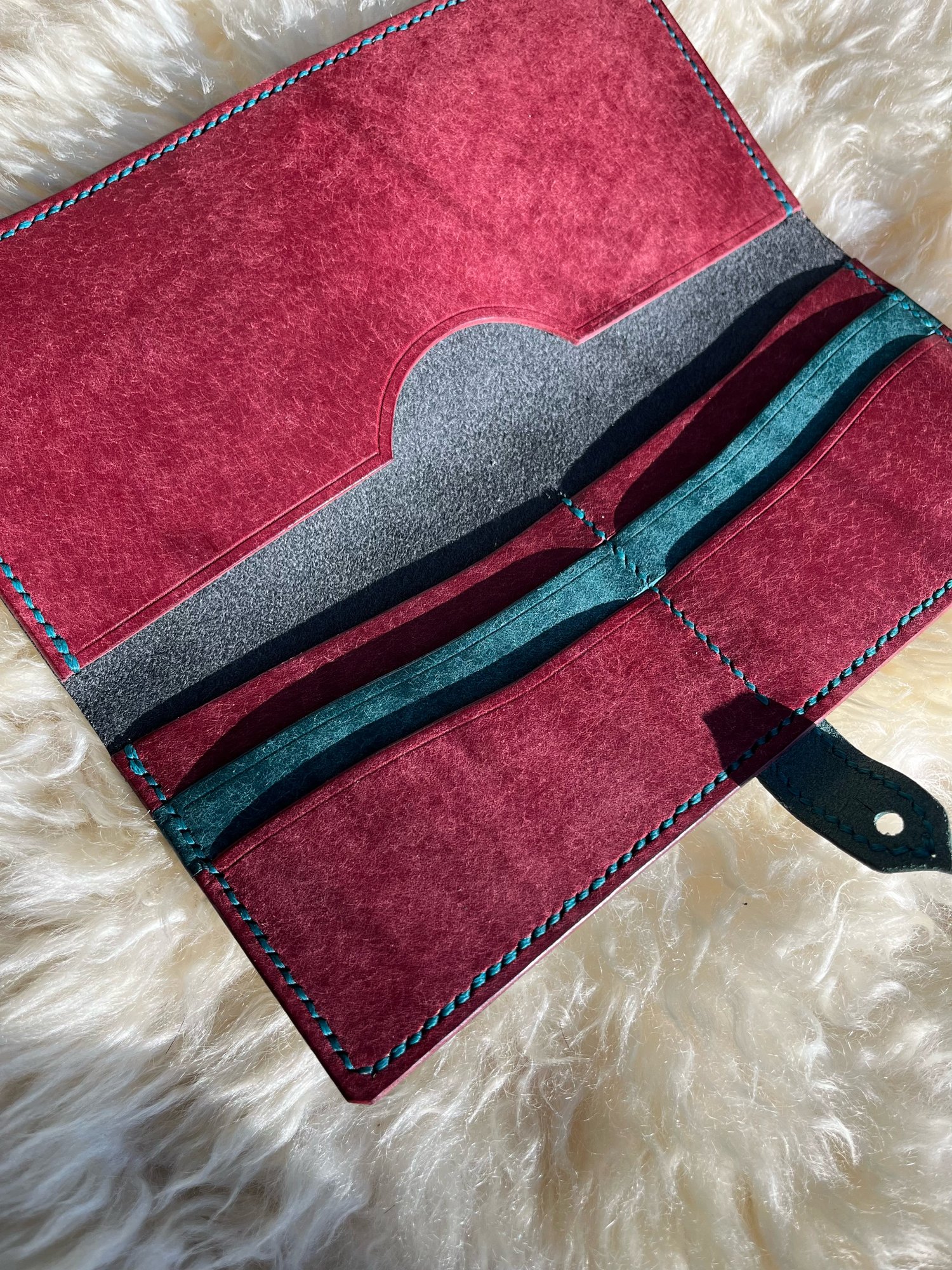 Image of Black/Ortensia Pueblo Long Wallet 