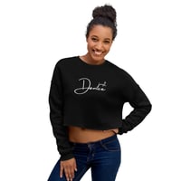 Image 1 of Just Dance White Printed Crop Sweatshirt