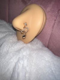 Dangly Heart Nose Stud