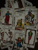 Tarot de Besançon de la fabrique de cartes Muller & Cie, Suisse, 1970. Rare!