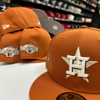 Image 2 of New Era 59Fifty Rust Orange Platinum Glow