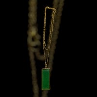 Image 2 of Green Resin Pendant Necklace 