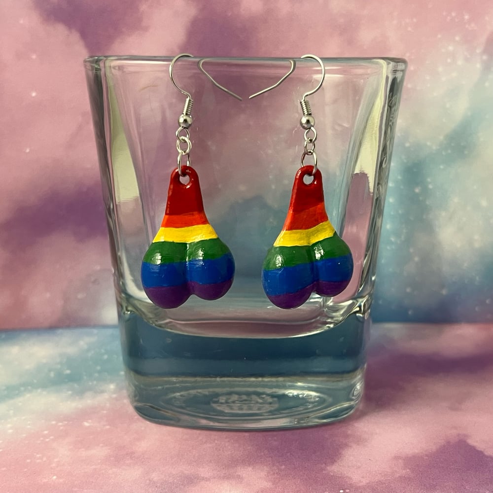 Image of Truck Nuts Earrings