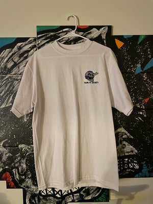 BTS 'OG Skull Blue Patchwork' White T-shirt