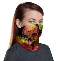 Image 1 of Red Rose / Skull Neck Gaiter
