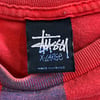 Stussy World Tour Striped Tee Sz XL (Blue/Red)