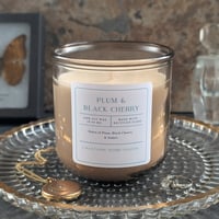 Image 1 of Recycled Glass - Plum & Black Cherry Soy Wax Candle