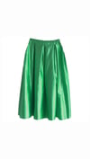 Green Pleated Skirt