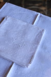 Image 7 of 3 französische Servietten, Monogram J R 