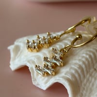 Image 4 of Ziggy Zaggy Blingy Half Hoops