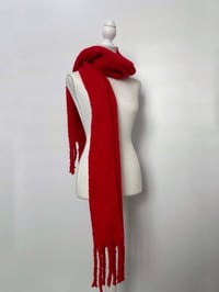 Image 2 of Red long scarf 