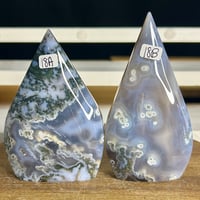 Image 1 of Moss Agate Flames ($18)