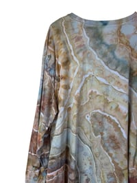 Image 3 of XXL Unisex Adult Soft Long Sleeve Tee in Muted Geode Ice Dye