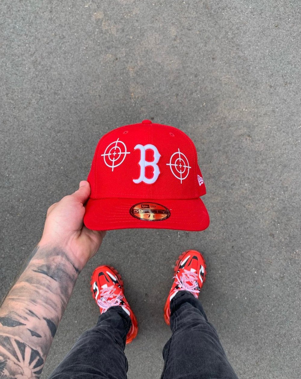 Image of RED BOSTON RED SOX CUSTOM FITTED CAP