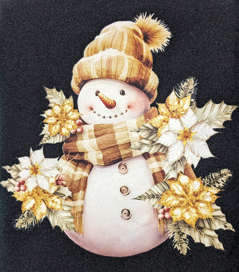 Image of Golden Stowman Christmas Apron (black)