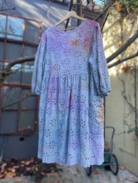 Image 2 of Holly Stalder Watercolor Eyelet Floral Cotton Dress  Medium/Large