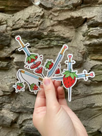 Image 1 of Strawberry Blade Sticker Pack