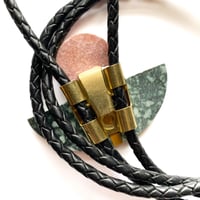 Image 3 of Pink Opal, Variolite & Jasper Bolo Tie