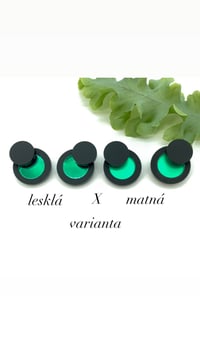 Image 4 of Náušnice Chantal Black & mirror