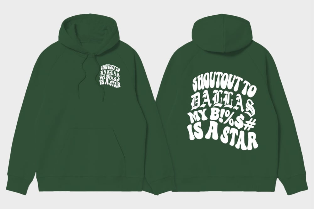 Image of DALLAS STAR HOODIE (GREEN/WHT)