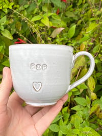 Image 1 of Debossed ‘POP’ with HEART Mug