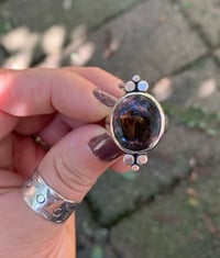 Image 1 of Mexican Cantera Opal Ring- Fina Moon Silver Studio