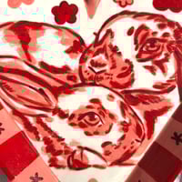 Image 2 of Two Rabbits Heart Plate