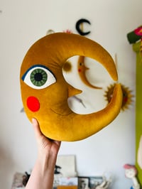 Image 1 of Gold Crescent Moon Cushion
