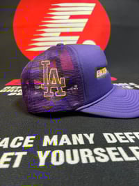 Image 3 of Purple “ENTRAPRENEUR” Mesh Trucker Hat – LA Edition