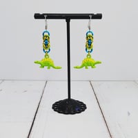 Image 3 of Colorful Stegosaurus Earrings