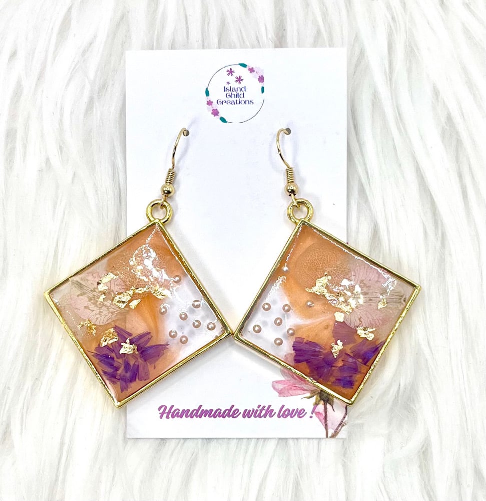 Image of ORANGE BLOSSOM FLORAL DANGLES